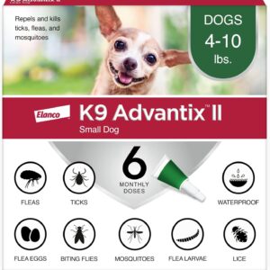 k9 advantix ii small dog vet recommended flea, tick & mosquito treatment & prevention | dogs 4 10 lbs. | 6 mo supply